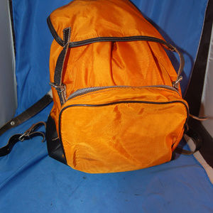 Vintage Teardrop Backpack Rucksack Black / Orange
